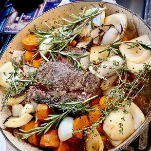 Into the oven you go! (It was a delicious, quality piece).