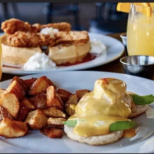 waffles, food
