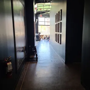 Hallway to the secret elevator
