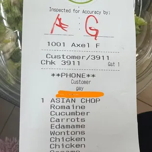 Employee wrote &quot;gay&quot; on my receipt