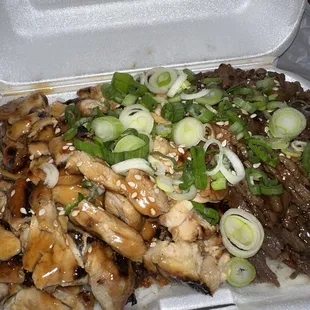 Large beef and chicken