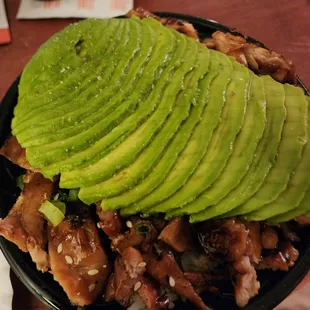 Small teriyaki chicken bowl w avocado