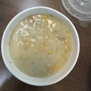 Corn chowder soup