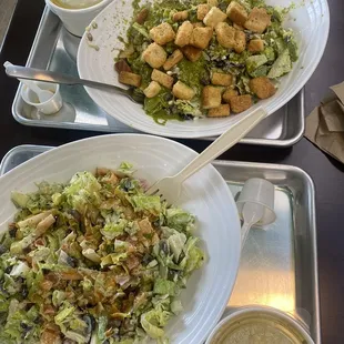 Two BUILD YOUR OWN SALAD* and a spicy cheese soup!