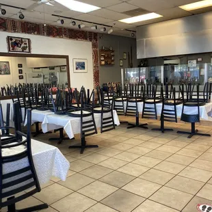 the dining area