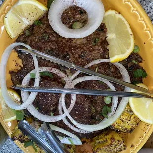 Mixed Platter of Kebabs (Beef Chapli &amp; Chicken Kabob)