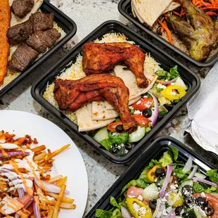 a variety of food items