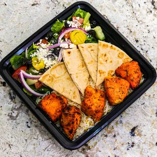 a meal in a plastic container