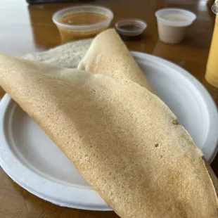 Plain dosa: sambar has a nice flavor.