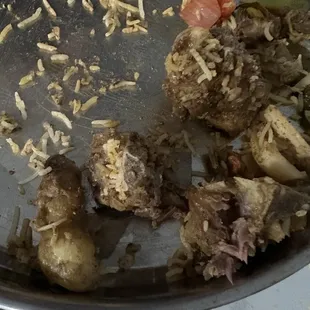 These are all the fat pieces we got. There is no meat in it.