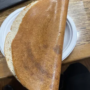 Dosa with chicken stuffing