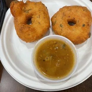 Rava, savory crispy fried donuts, delicious!