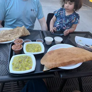 Our rava and onion dosa feast
