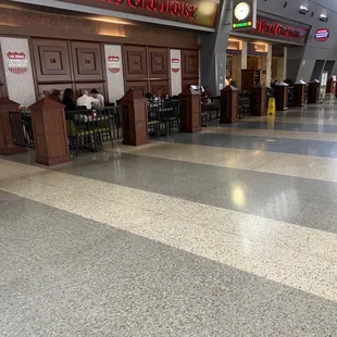 Plenty of seating out front