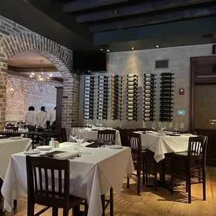 the dining area of the restaurant