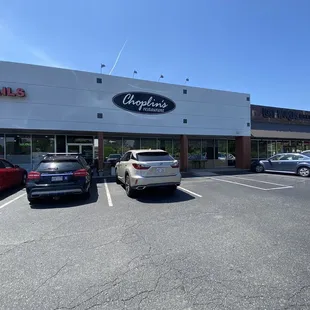 Outside, plenty parking