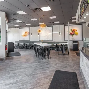 the interior of a restaurant