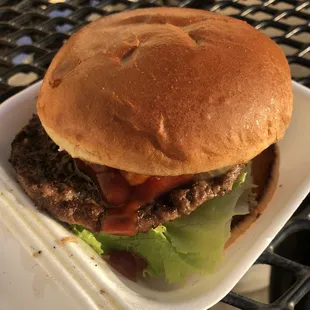 Outdoor seating 1/4 lb. Char-Broiled Burger