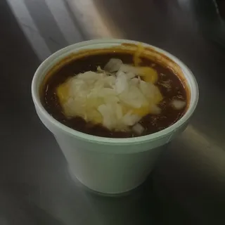 Chili with Cheese and Onion