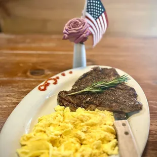 Patriotic steak &amp; eggs