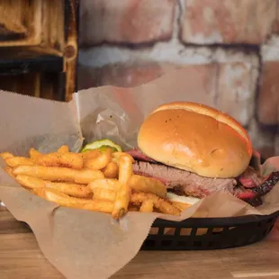 Brisket and fries