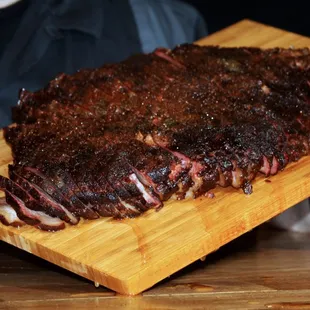 Hand sliced brisket.