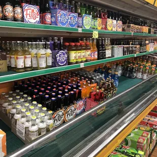 a refrigerated section of a grocery store