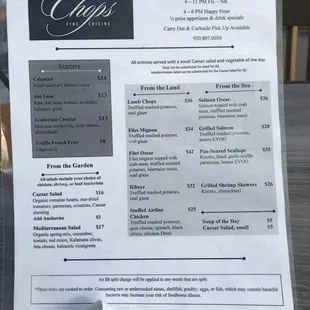 Current menu 9.21.21