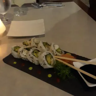 Disappointed in the  sushi.