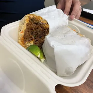 Korean Spicy Pork Burrito
