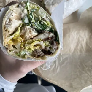 Buffalo Chicken Caesar Wrap