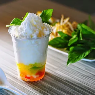 a cup of ice cream