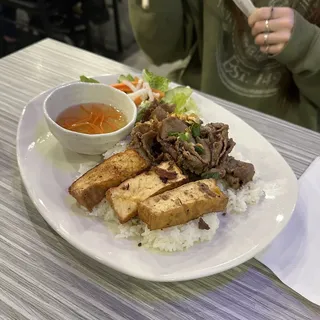 Grilled Beef and Tofu Plate