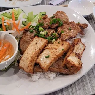 Pork Chop and Tofu Plate