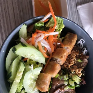 Grilled Beef and Spring Roll