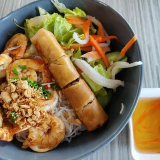 Grilled Shrimp and Spring Roll