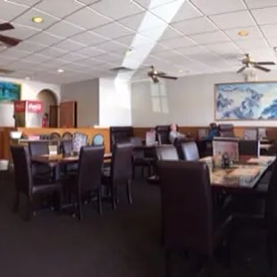 Pano of the dining room. Needs updated but the food is great!