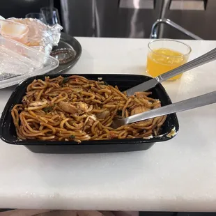leftovers of my Chicken Lo Mein