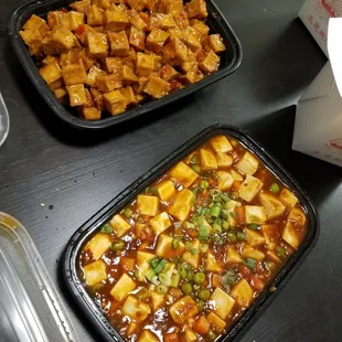 Spicy Tofu and Crispy Thai  Tofu