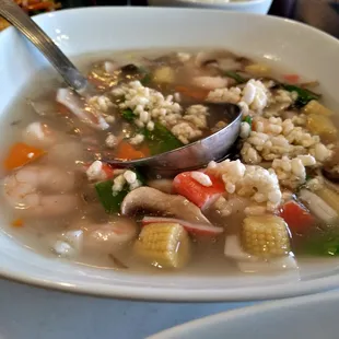 Sizzling Rice Seafood Soup  Wowed only $6.50