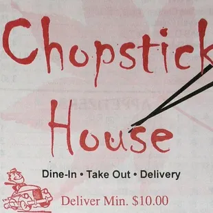 chopsticks in take out delivery