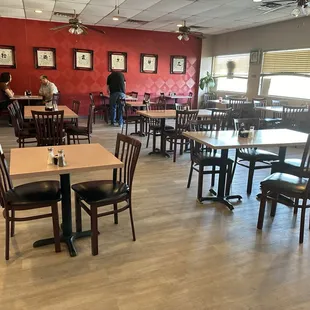 The interior where you can eat in