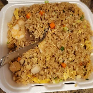 Combo Fried Rice: Shrimp, Beef &amp; Chicken