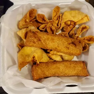 Crab Rangoons &amp; Chicken Eggrolls