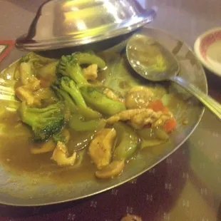 Curry chicken after I almost finished it.