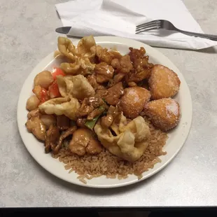 a plate of food on a table