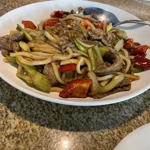 Black Pepper Beef Udon