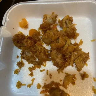 Take out orange chicken