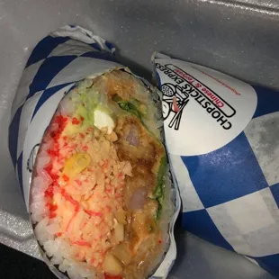 Crunchy Shrimp Sushi Burrito Combo