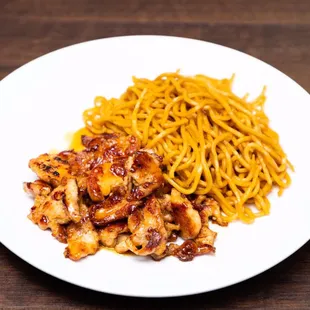 Chicken teriyaki w Lomein noodles
